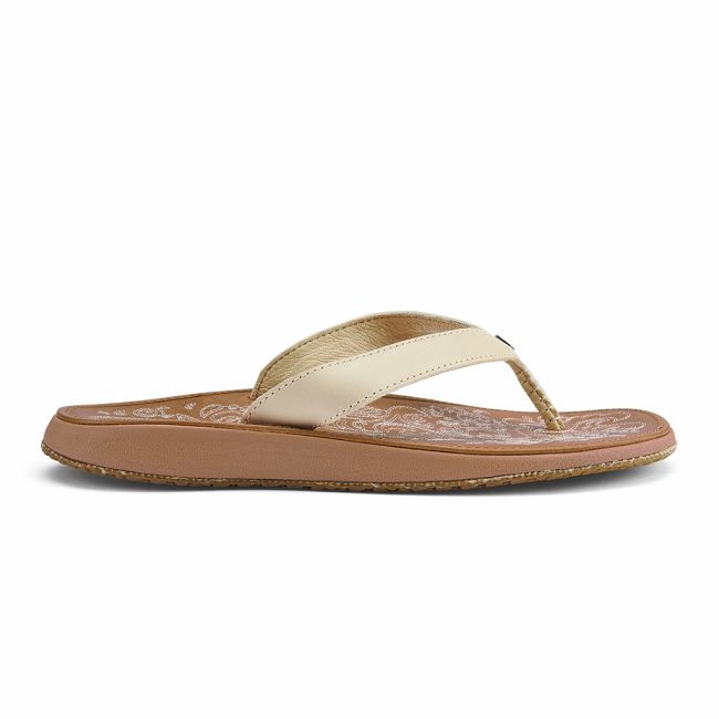 Sandalias Olukai Paniolo - Chanclas Mujer Cafes 20621-304